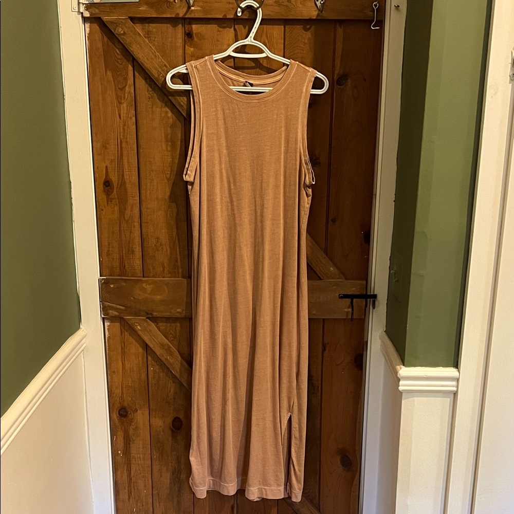 Quality Cotton Maxi Dress with Linen Look